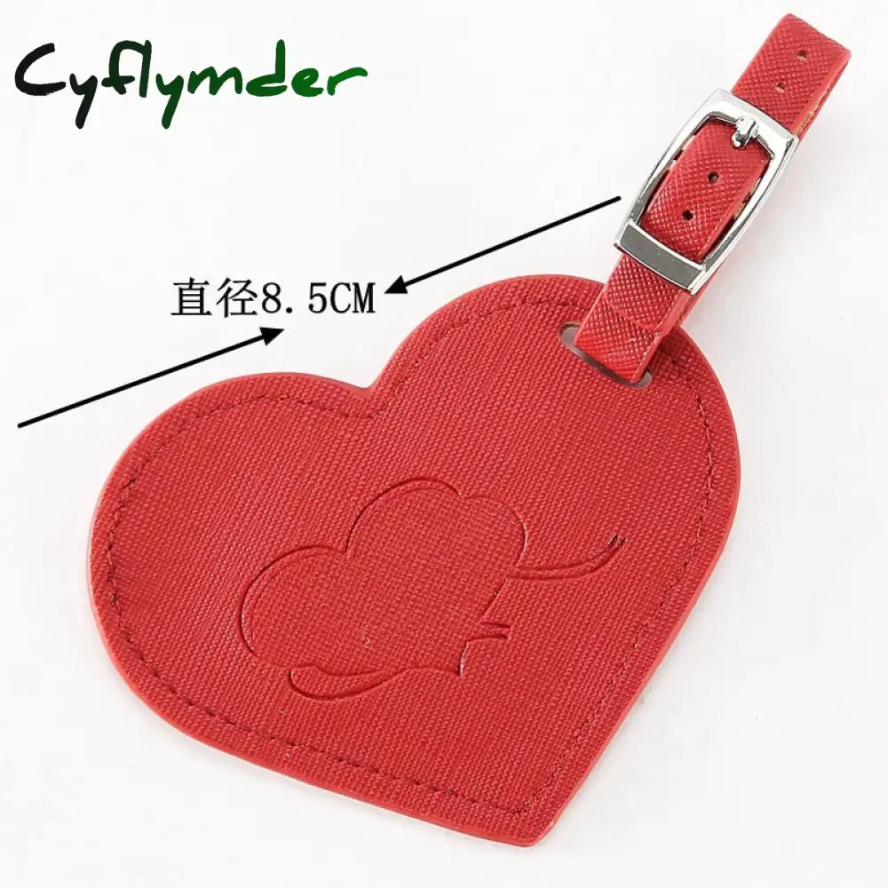 Cyflymder Baggage Boarding Tag Women Travel Accessories Leather Suitcase Id Address Holder Portable