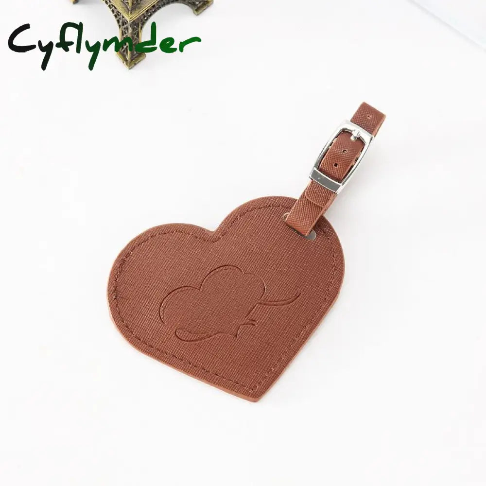 Cyflymder Baggage Boarding Tag Women Travel Accessories Leather Suitcase Id Address Holder Portable