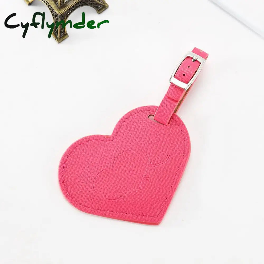 Cyflymder Baggage Boarding Tag Women Travel Accessories Leather Suitcase Id Address Holder Portable