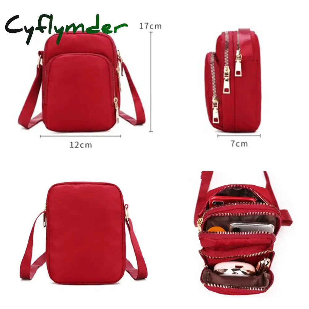 Cyflymder Bags For Women Crossbody Zipper Mobile Phone Shoulder Bag Lady Female Multifunction