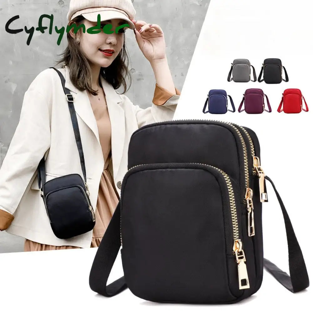 Cyflymder Bags For Women Crossbody Zipper Mobile Phone Shoulder Bag Lady Female Multifunction