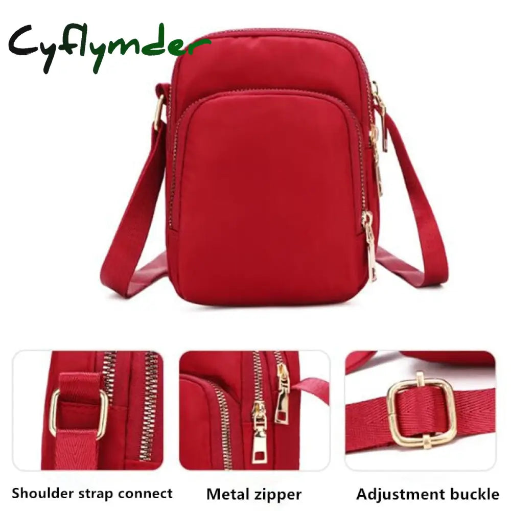 Cyflymder Bags For Women Crossbody Zipper Mobile Phone Shoulder Bag Lady Female Multifunction