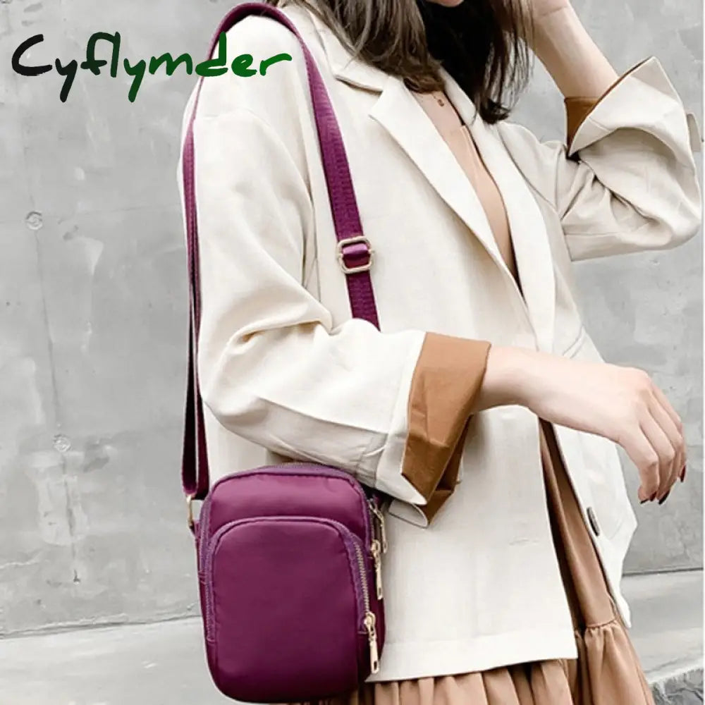 Cyflymder Bags For Women Crossbody Zipper Mobile Phone Shoulder Bag Lady Female Multifunction