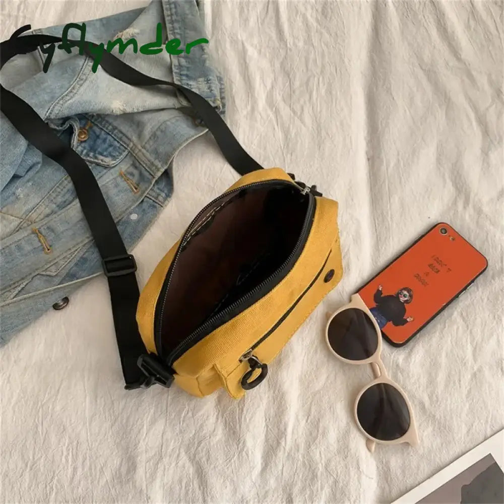Cyflymder Bags For Women Pure Color Casual Tote Outdoor Bag Canvas Handbag Zipper Shoulder Luxury