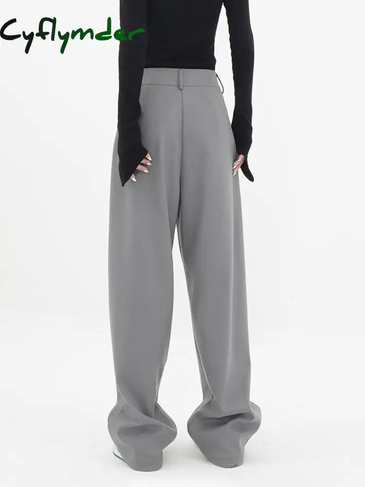 Cyflymder- Basic Baggy Wide Leg Dress Pants