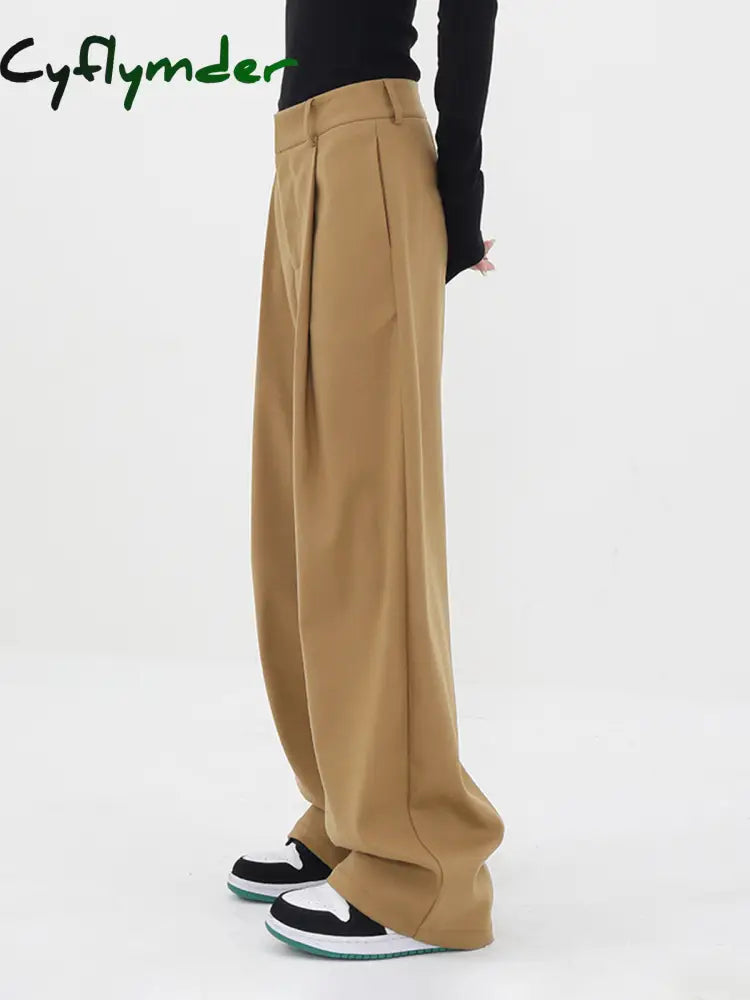 Cyflymder- Basic Baggy Wide Leg Dress Pants