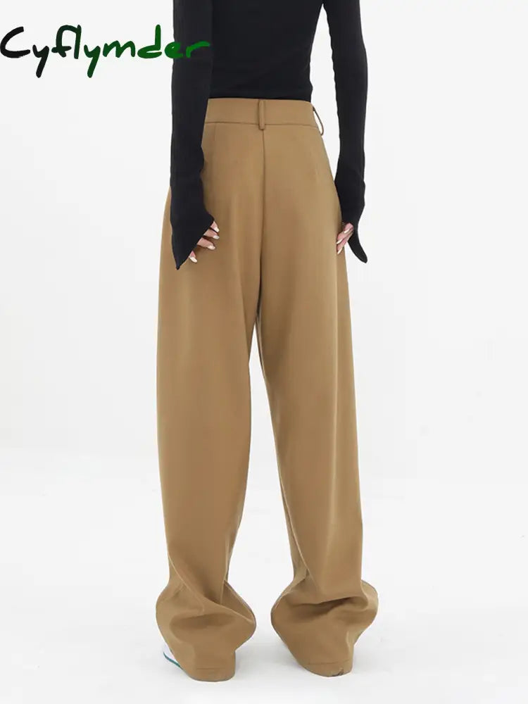 Cyflymder- Basic Baggy Wide Leg Dress Pants