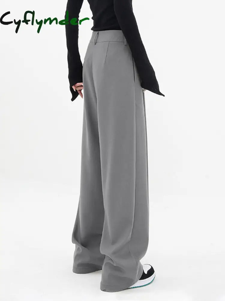 Cyflymder- Basic Baggy Wide Leg Dress Pants