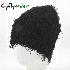 Cyflymder beanie outfits Hip Hop Balaclava Distressed Knitted Caps Mask Women Outdoor Camouflage Fleece Fuzzy Ski