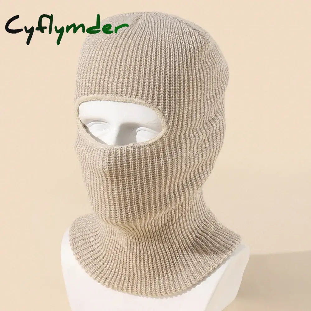 Cyflymder beanie outfits men Candy Color Cute Full Face Cover Ski Mask Hat Bear Ear Balaclava Knitted Hats Outdoor
