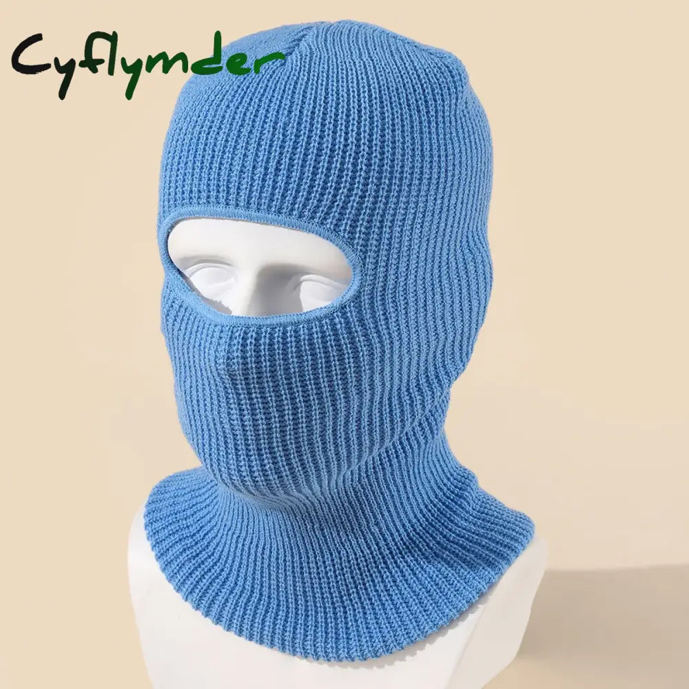 Cyflymder beanie outfits men Candy Color Cute Full Face Cover Ski Mask Hat Bear Ear Balaclava Knitted Hats Outdoor