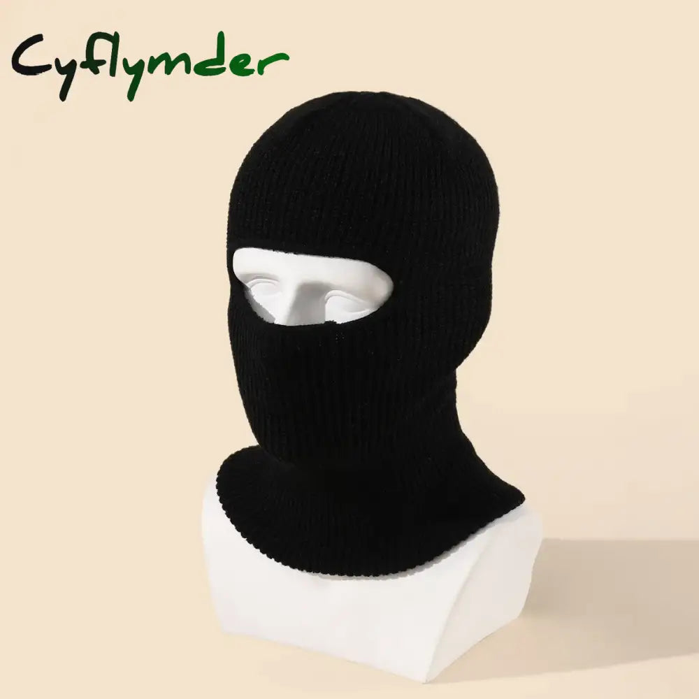 Cyflymder beanie outfits men Candy Color Cute Full Face Cover Ski Mask Hat Bear Ear Balaclava Knitted Hats Outdoor