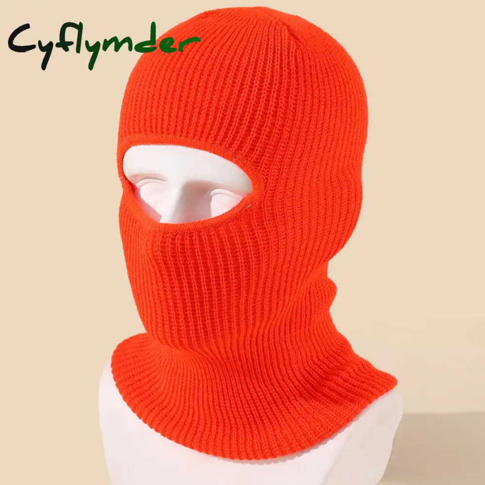 Cyflymder beanie outfits men Candy Color Cute Full Face Cover Ski Mask Hat Bear Ear Balaclava Knitted Hats Outdoor