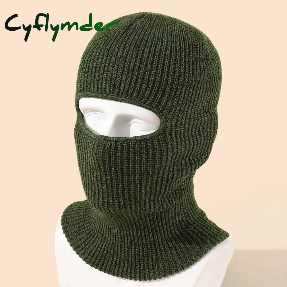 Cyflymder beanie outfits men Candy Color Cute Full Face Cover Ski Mask Hat Bear Ear Balaclava Knitted Hats Outdoor