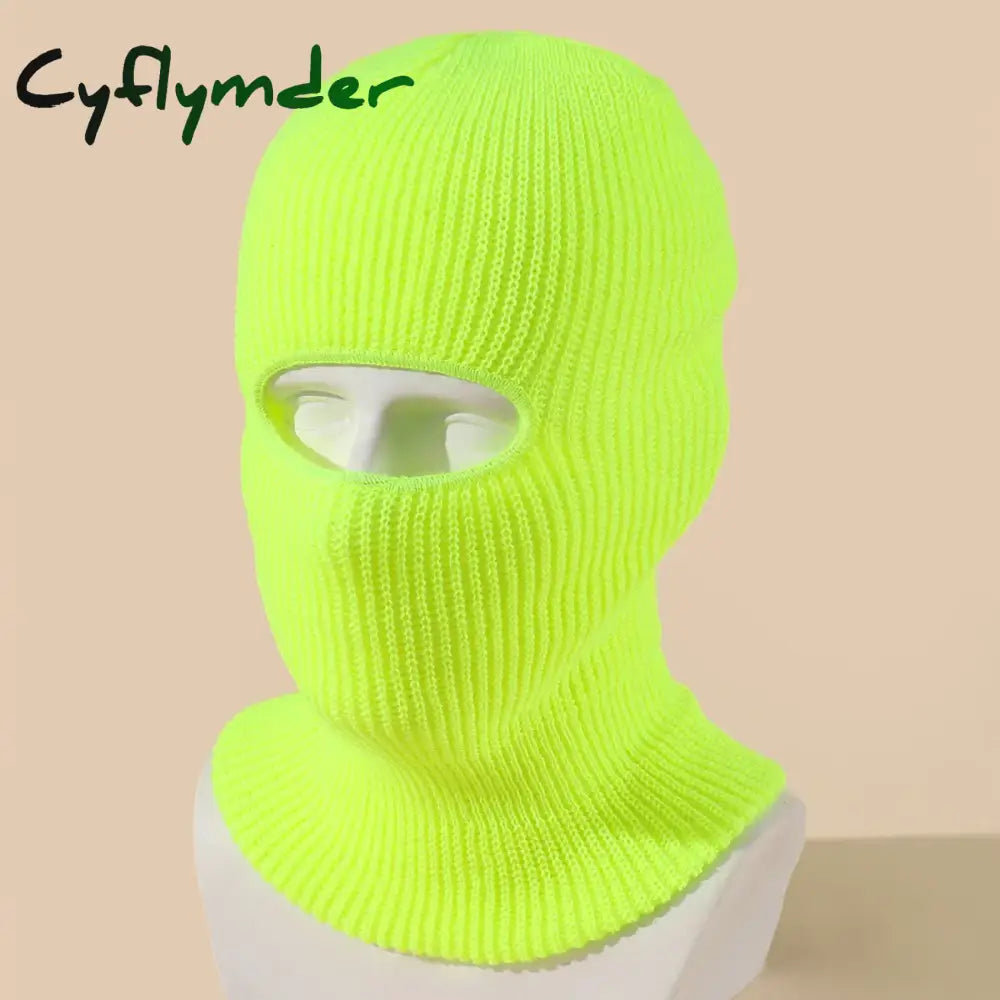 Cyflymder beanie outfits men Candy Color Cute Full Face Cover Ski Mask Hat Bear Ear Balaclava Knitted Hats Outdoor