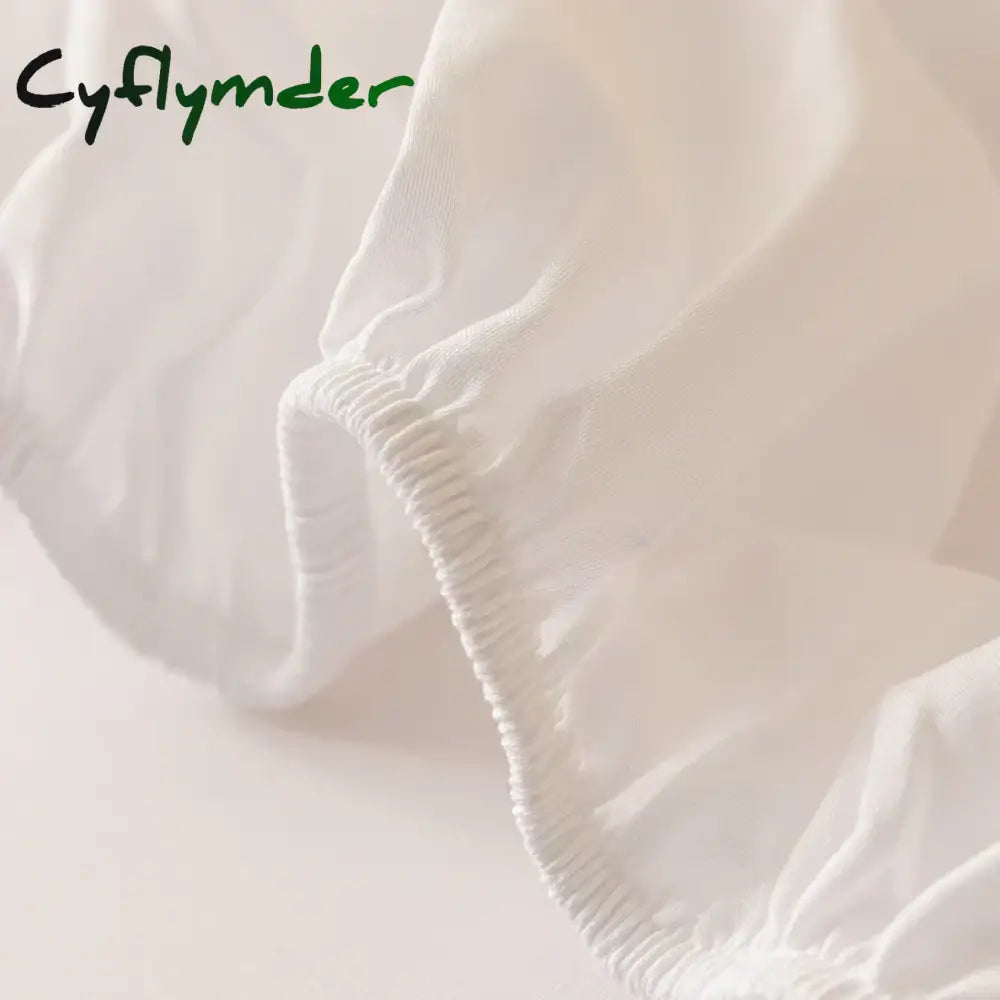 Cyflymder Bed Fitted Sheet Elastic Sheets Single Twin Full Queen King Single Double King Super King Size Soft