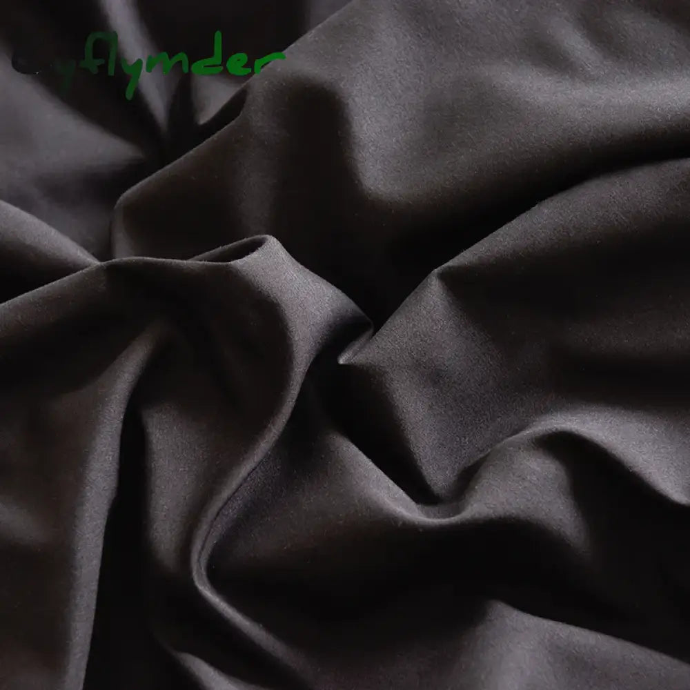 Cyflymder Bedding Set High Quality Skin Friendly Fabric Black Duvet Cover Set Solid Color Single Double King Size Quilt