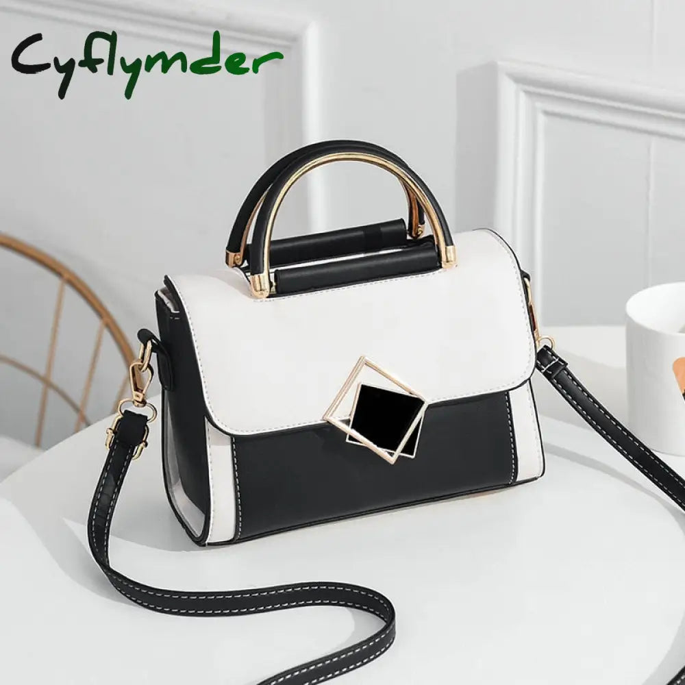 Cyflymder Best Selling Women’s Shoulder Bag Fashion Color Contrast Small Square High Quality Pu