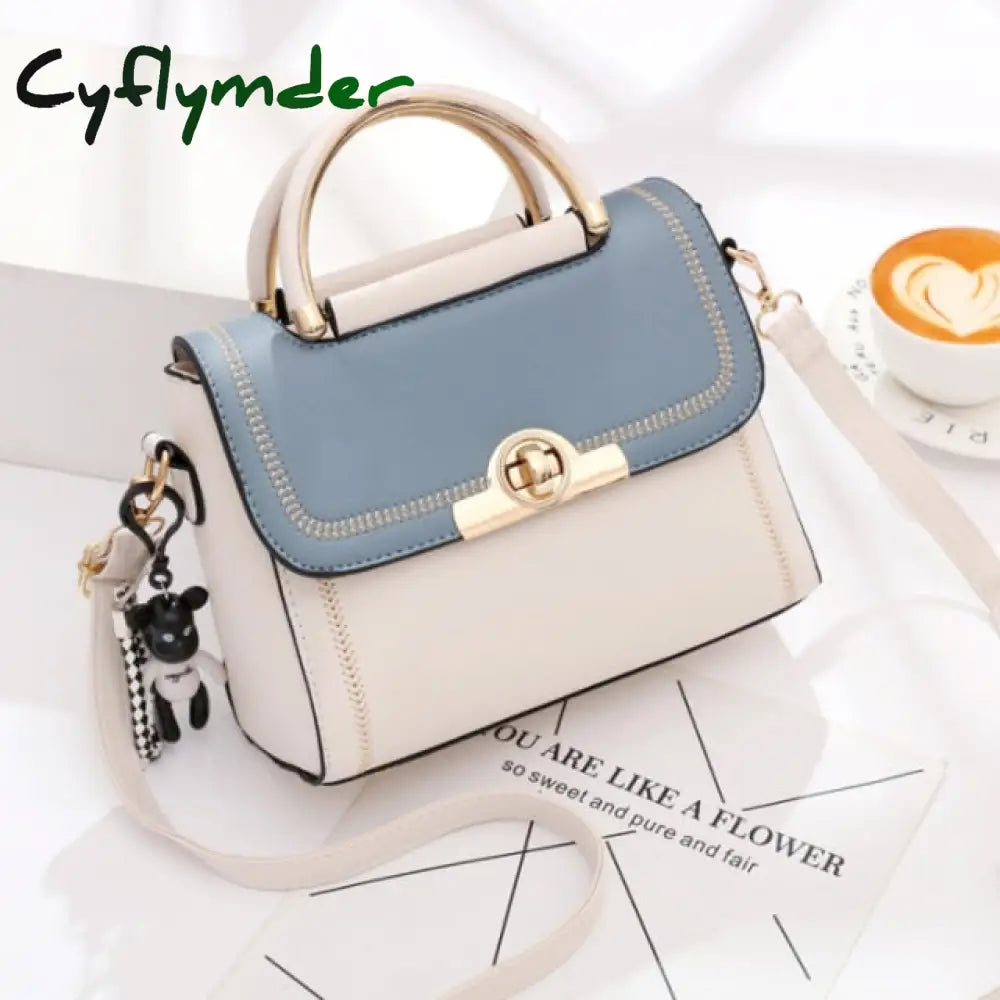 Cyflymder Best Selling Women’s Shoulder Bag Fashion Color Contrast Small Square High Quality Pu