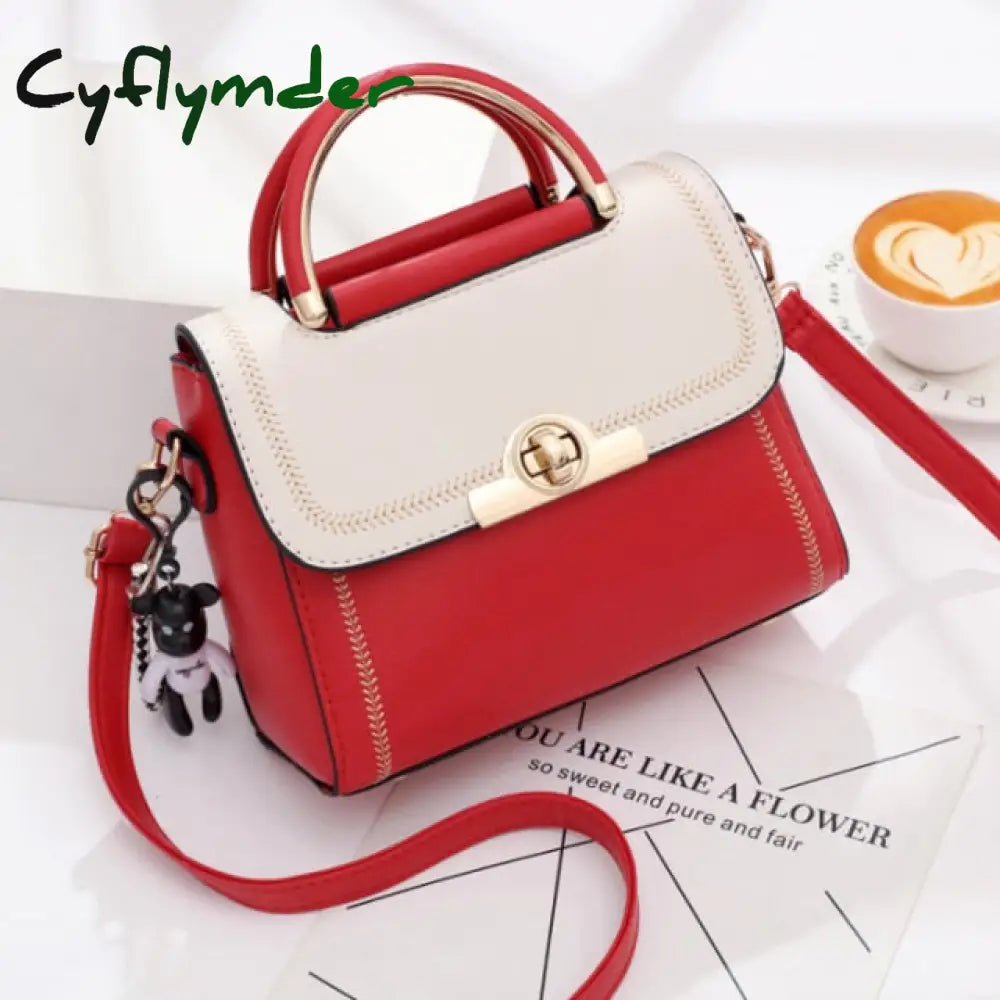 Cyflymder Best Selling Women’s Shoulder Bag Fashion Color Contrast Small Square High Quality Pu