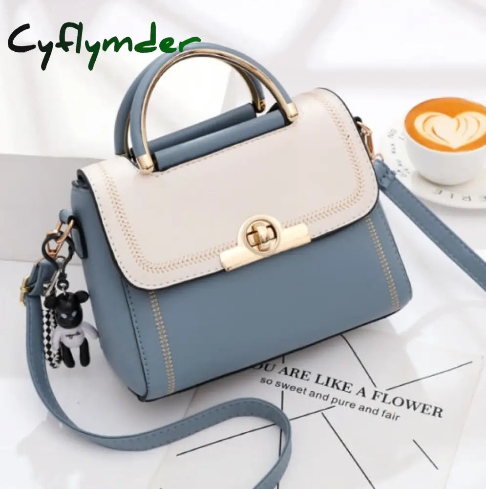 Cyflymder Best Selling Women’s Shoulder Bag Fashion Color Contrast Small Square High Quality Pu