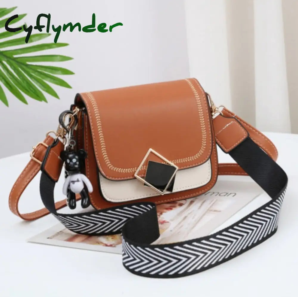 Cyflymder Best Selling Women’s Shoulder Bag Fashion Color Contrast Small Square High Quality Pu