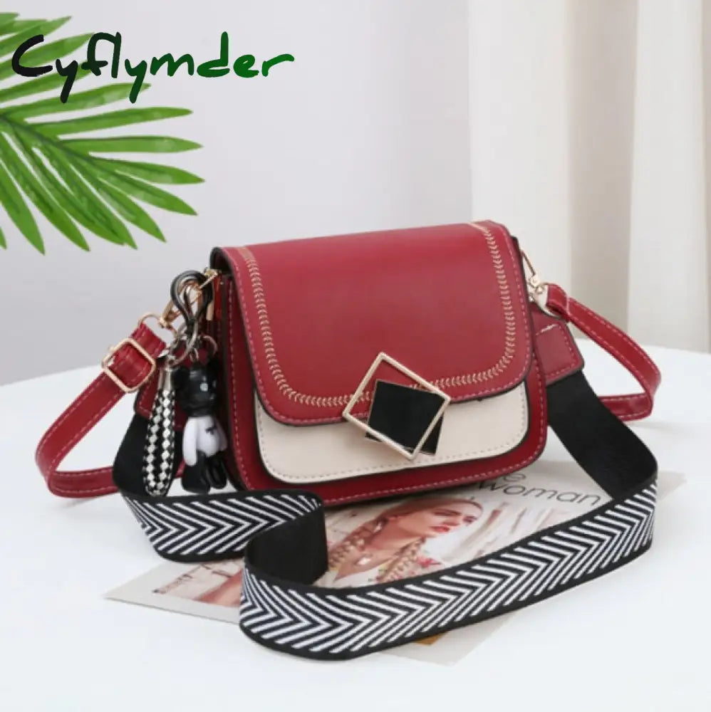 Cyflymder Best Selling Women’s Shoulder Bag Fashion Color Contrast Small Square High Quality Pu