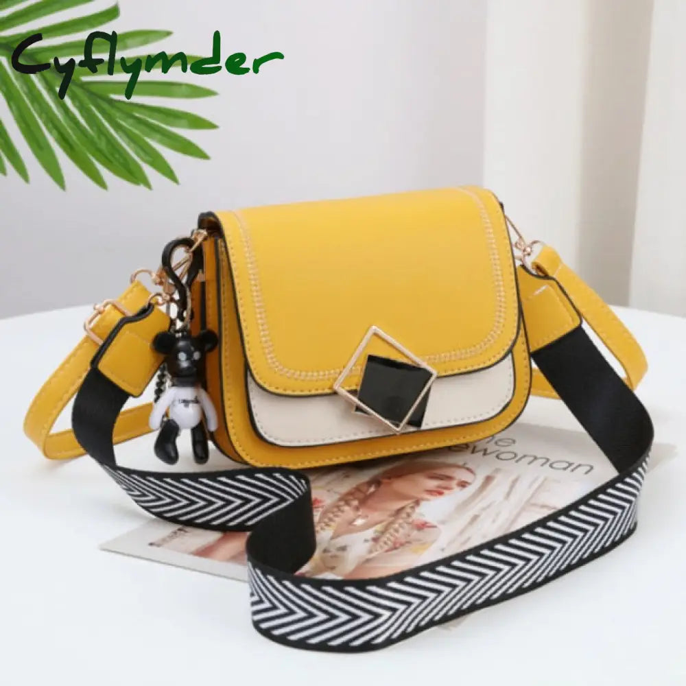 Cyflymder Best Selling Women’s Shoulder Bag Fashion Color Contrast Small Square High Quality Pu