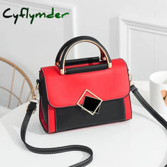 Cyflymder Best Selling Women’s Shoulder Bag Fashion Color Contrast Small Square High Quality Pu