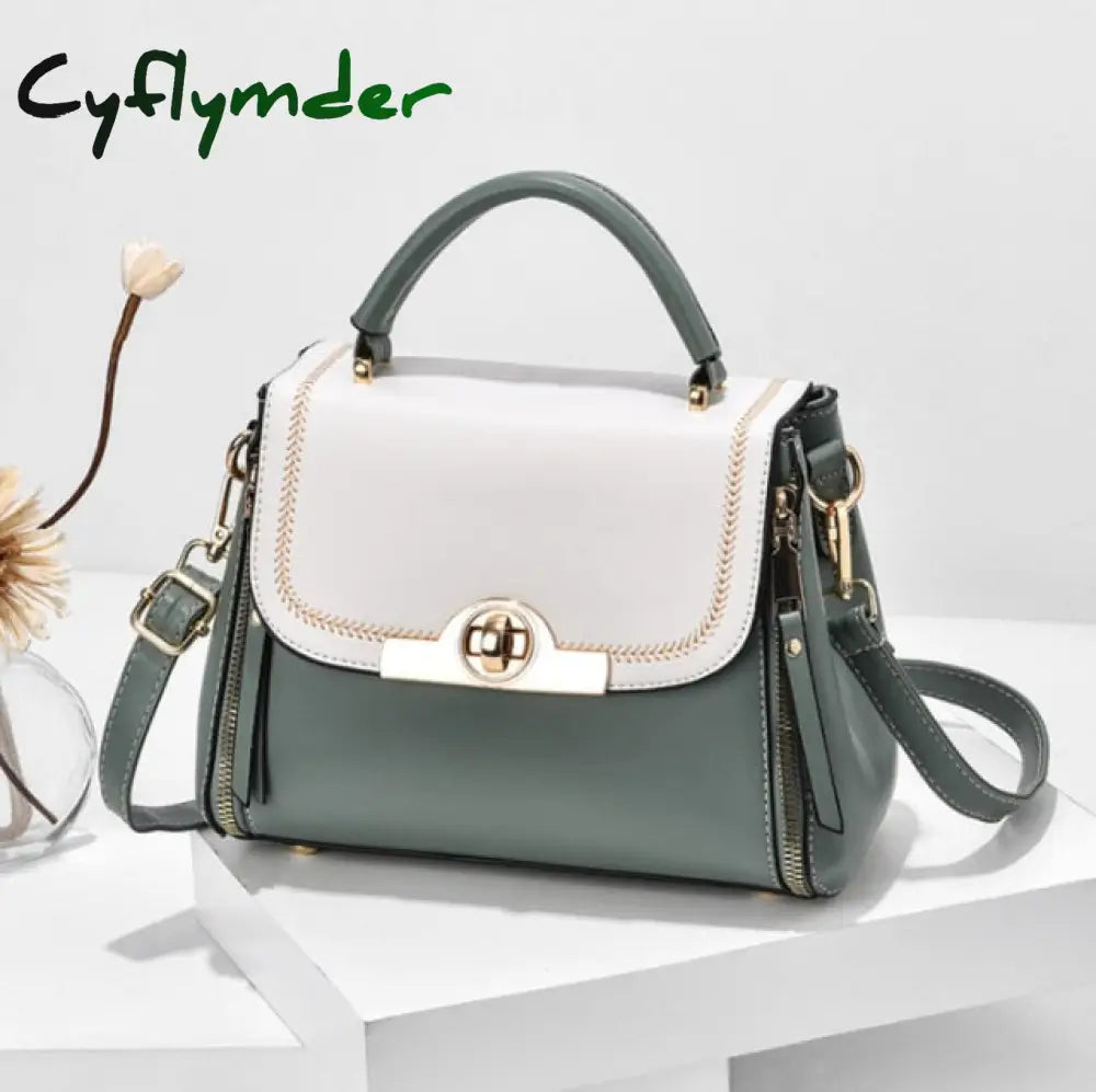 Cyflymder Best Selling Women’s Shoulder Bag Fashion Color Contrast Small Square High Quality Pu