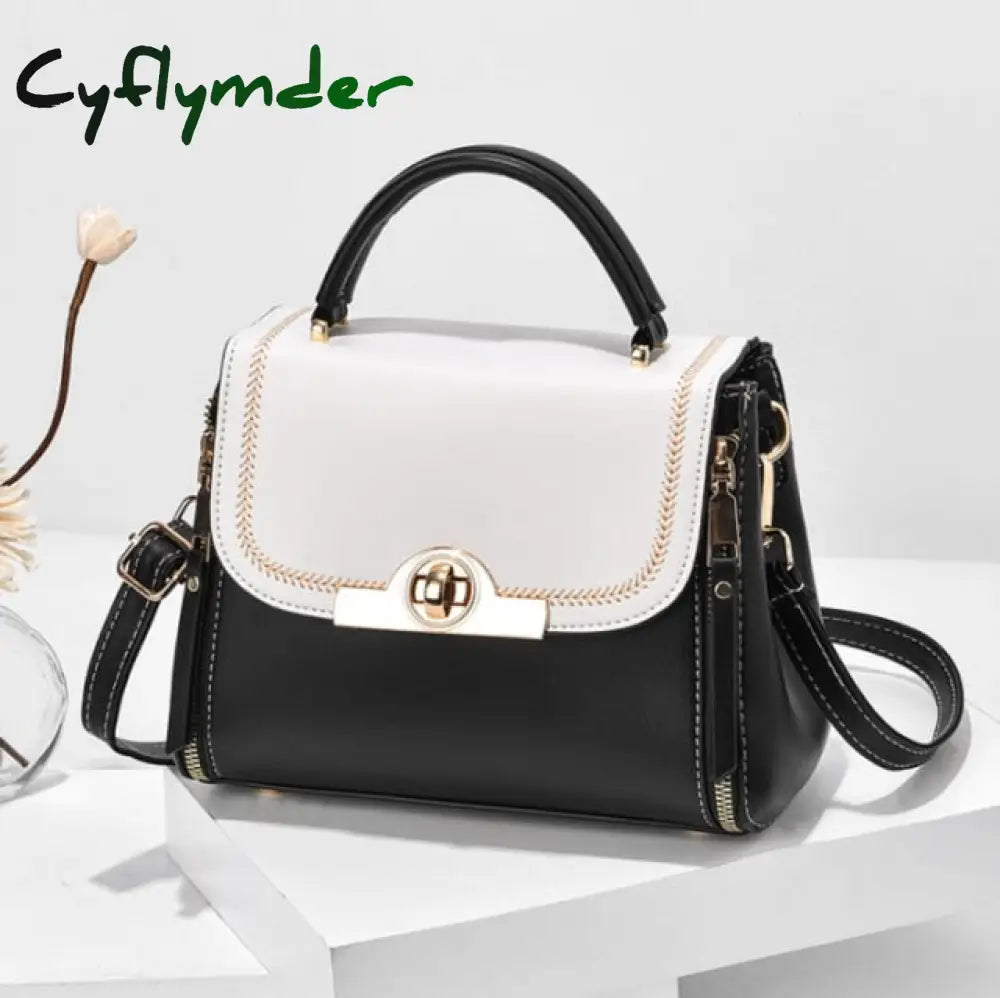 Cyflymder Best Selling Women’s Shoulder Bag Fashion Color Contrast Small Square High Quality Pu