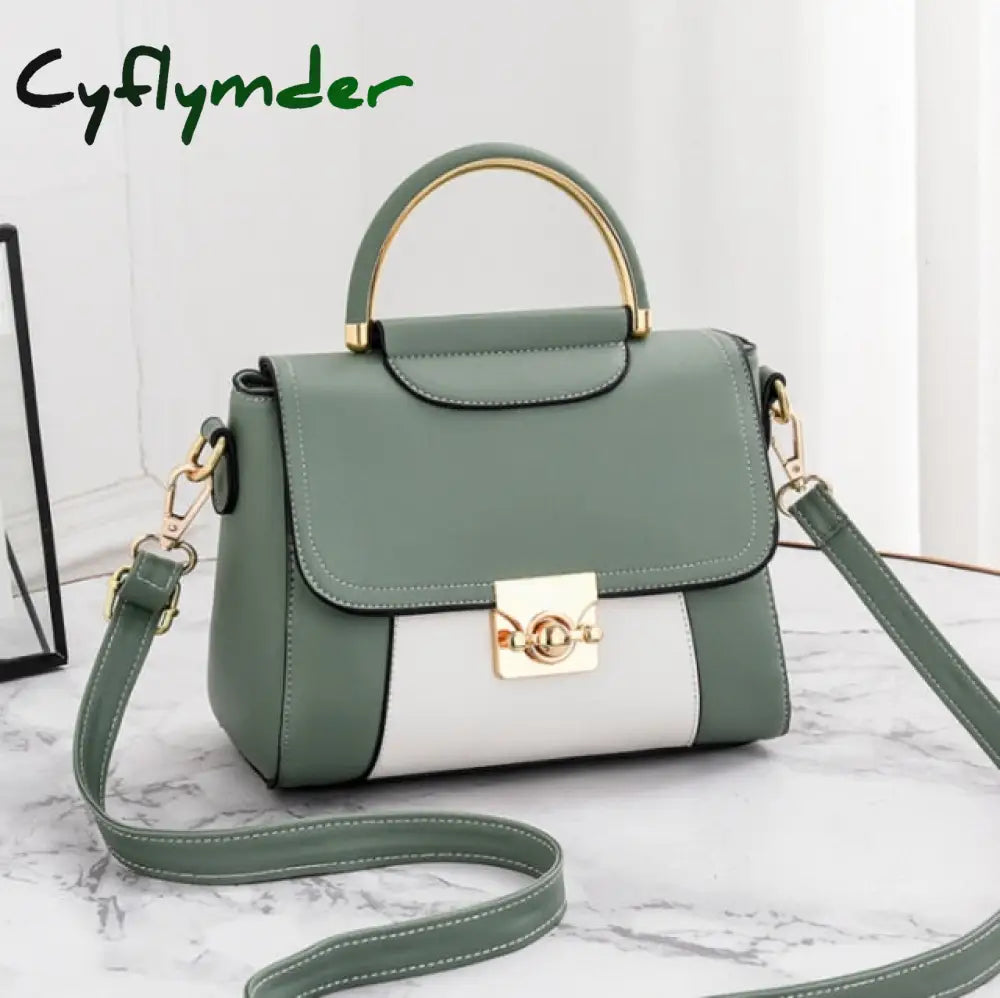 Cyflymder Best Selling Women’s Shoulder Bag Fashion Color Contrast Small Square High Quality Pu