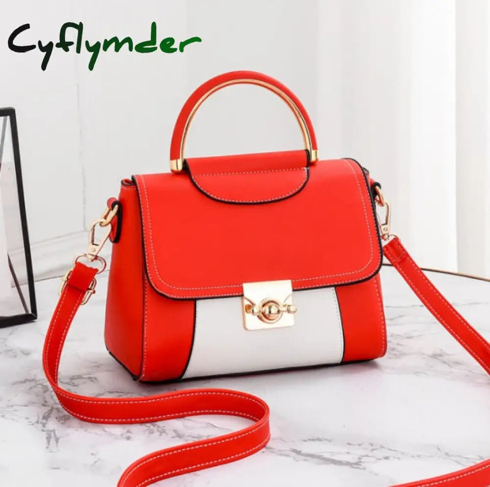 Cyflymder Best Selling Women’s Shoulder Bag Fashion Color Contrast Small Square High Quality Pu