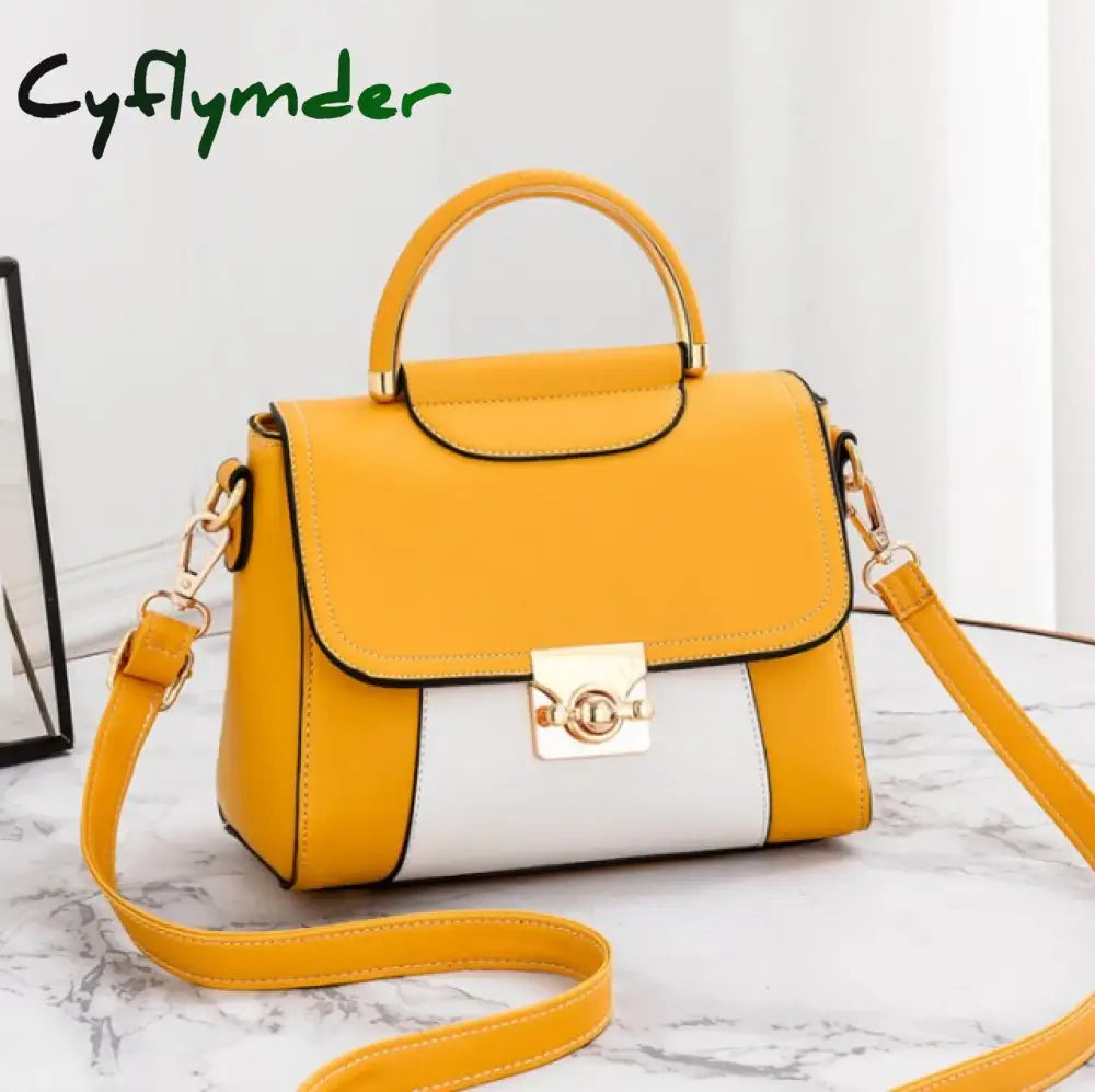 Cyflymder Best Selling Women’s Shoulder Bag Fashion Color Contrast Small Square High Quality Pu