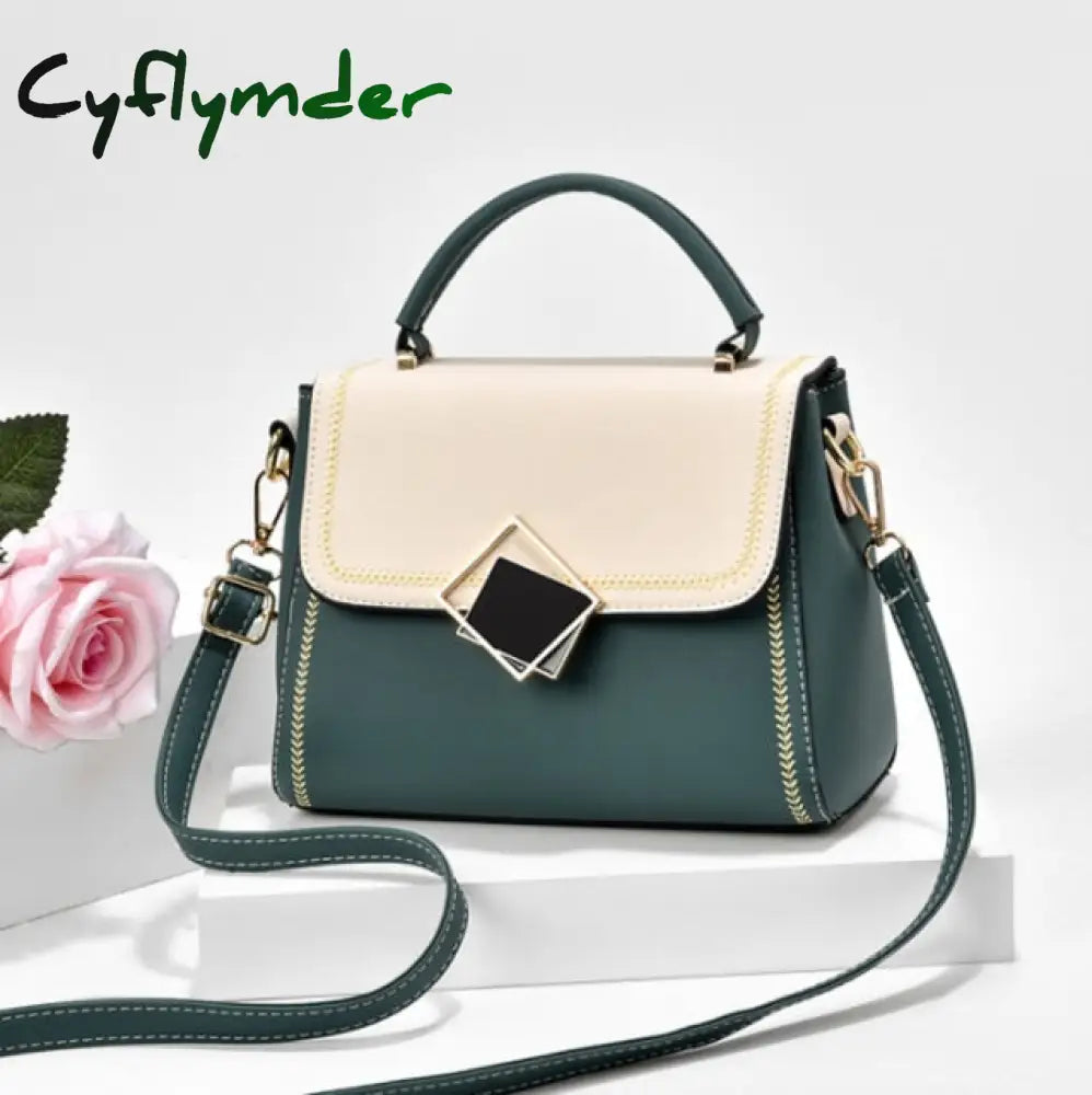 Cyflymder Best Selling Women’s Shoulder Bag Fashion Color Contrast Small Square High Quality Pu