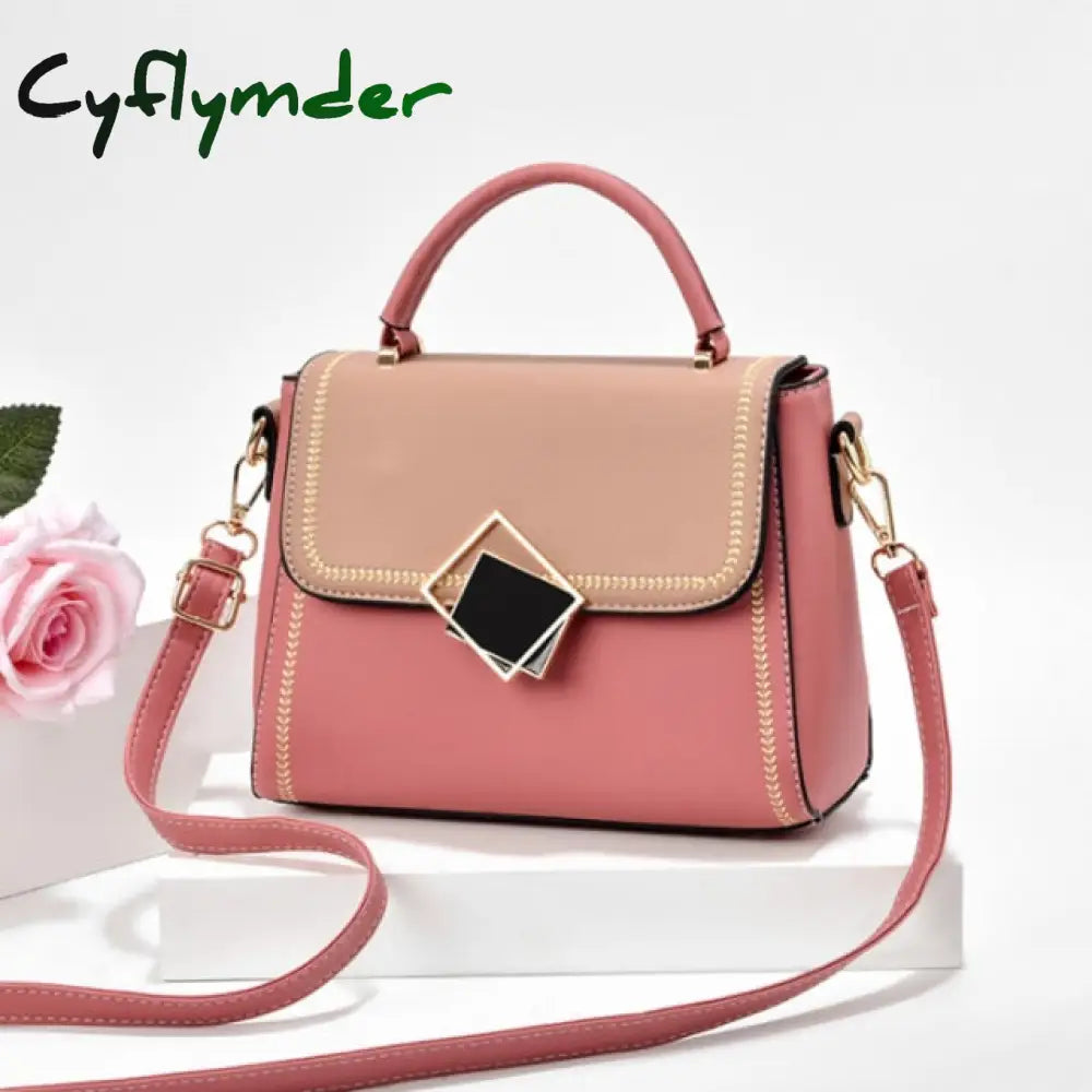 Cyflymder Best Selling Women’s Shoulder Bag Fashion Color Contrast Small Square High Quality Pu