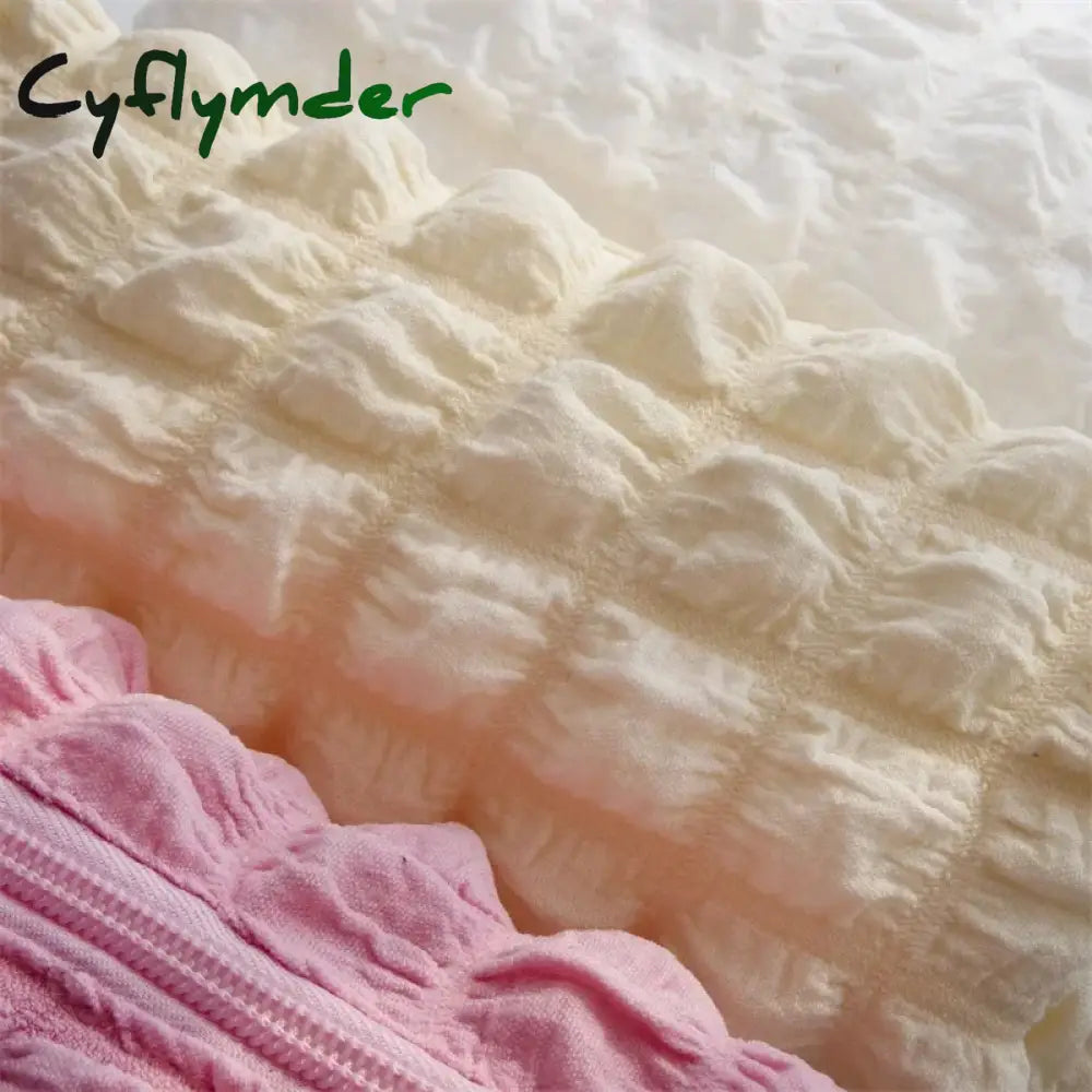Cyflymder Big Capacity Soft Pencil Case Simple Pure Color Pen Bag Kawaii Cloud Bubble Pouch For