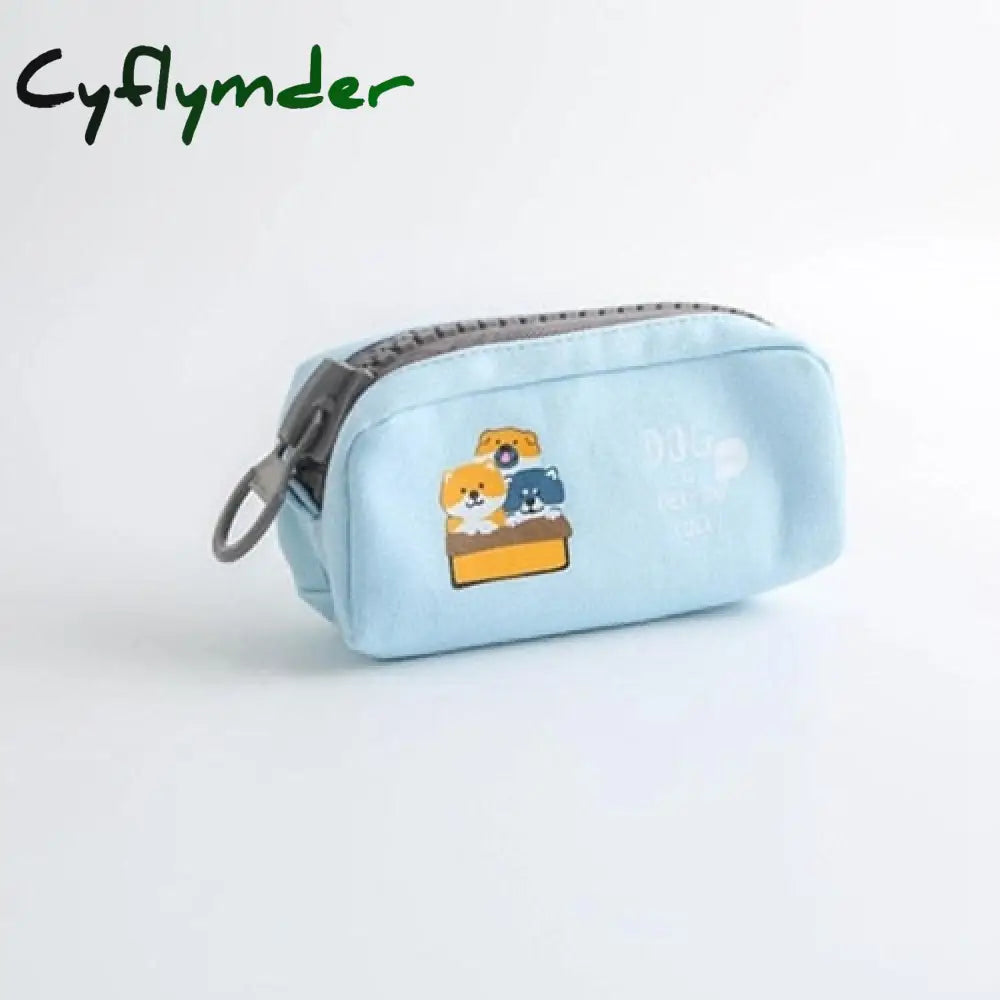 Cyflymder Big Zipper Pencil Case School For Girls Boys Student Stationery Canvas Fruit Bag Cute Pen