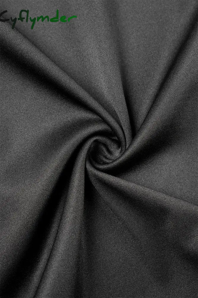 Cyflymder - Black Daily Party Elegant Simplicity Patchwork Feathers Solid Color O Neck Sleeveless