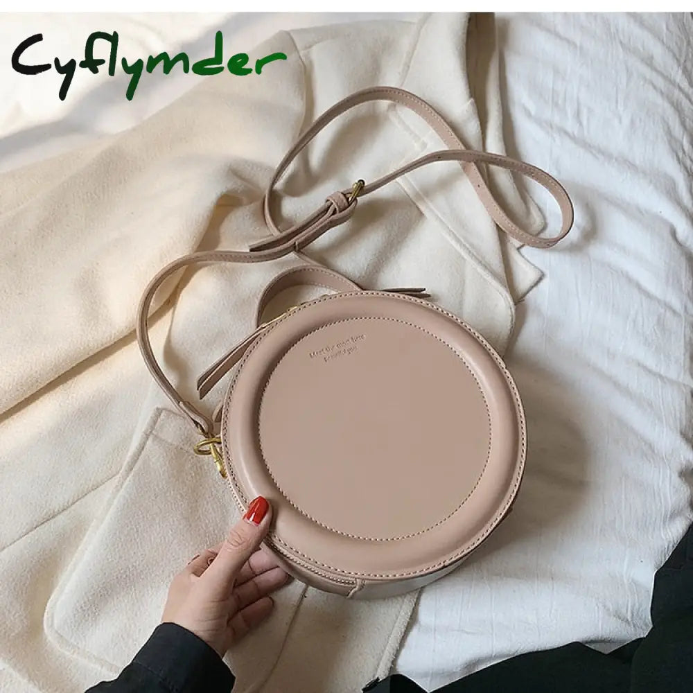 Cyflymder Black Round Handbag Vintage Shoulder Bag For Women Clutch Purses Winter High Quality