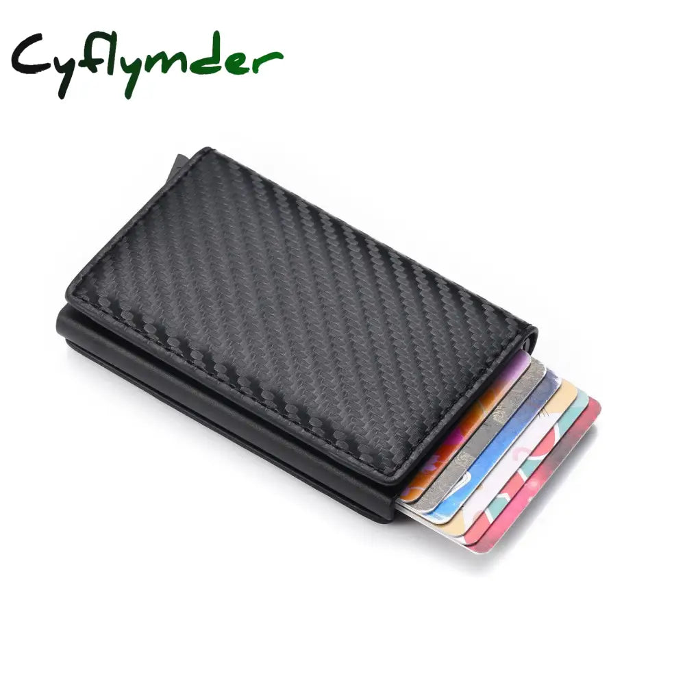 Cyflymder Blocking Credit Card Holder For Male Anti Theft Men Wallets Pu Leather Short Purse Women