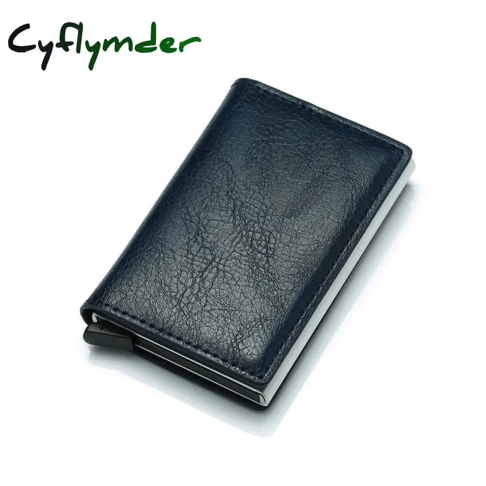 Cyflymder Blocking Credit Card Holder For Male Anti Theft Men Wallets Pu Leather Short Purse Women