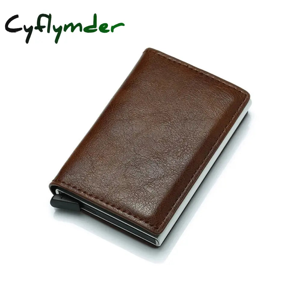 Cyflymder Blocking Credit Card Holder For Male Anti Theft Men Wallets Pu Leather Short Purse Women