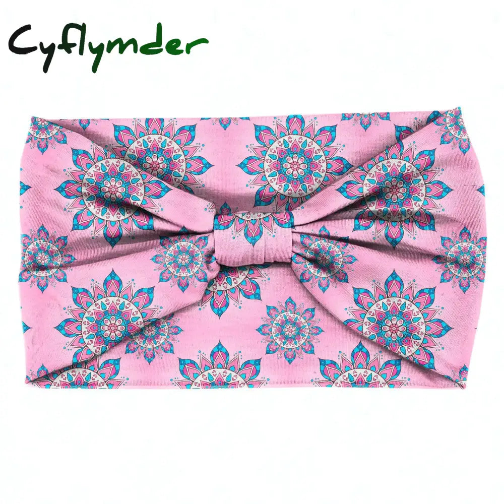 Cyflymder Bohemia Women Headpiece Stretch Turban Hair Accessories Headwear Yoga Run Bandage Bands