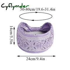 Cyflymder Boho Knot Turbans Yoga Elastic Head Wrap Women Headband Wide Hairbands Headwear Floral