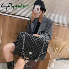Cyflymder Brand Designer Handbags New Korean Version Of Large-Capacity Rhombic Chain Shoulder Bag