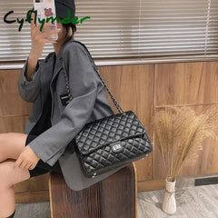 Cyflymder Brand Designer Handbags New Korean Version Of Large-Capacity Rhombic Chain Shoulder Bag