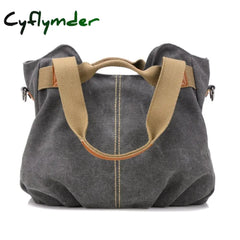 Cyflymder Brand Hot Fold Casual Tote Women’s Handbag Shoulder Crossbody Bags Canvas High Capacity