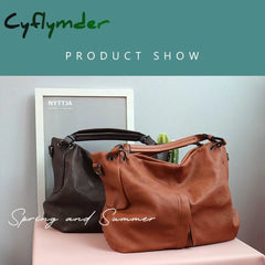 Cyflymder Brand Large Women’s Leather Handbags High Quality Female Pu Hobos Shoulder Bags Solid