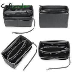 Cyflymder Brand Make Up Organizer Felt Insert Bag For Handbag Travel Inner Purse Portable Cosmetic